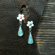 Load image into Gallery viewer, Bloom Studs With Turquoise Drops
