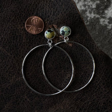 Load image into Gallery viewer, Turquoise Big Hoops
