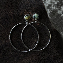 Load image into Gallery viewer, Turquoise Big Hoops
