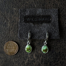 Load image into Gallery viewer, Turquoise Huggie Hoops
