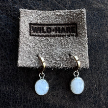 Load image into Gallery viewer, Huggie Hoops - Moonstone

