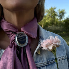 Load image into Gallery viewer, Bolo Tie - Montana Agate 3
