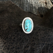 Load image into Gallery viewer, Stamped Ring - Turquoise
