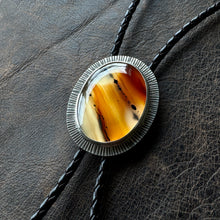 Load image into Gallery viewer, Bolo Tie - Montana Agate 2
