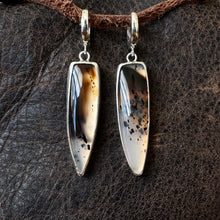 Load image into Gallery viewer, Huggie Hoops - Montana Agate
