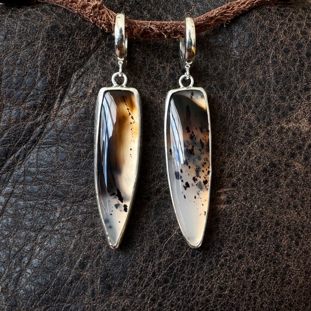 Huggie Hoops - Montana Agate