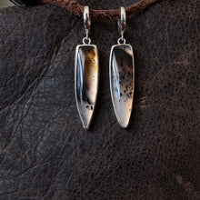 Load image into Gallery viewer, Huggie Hoops - Montana Agate
