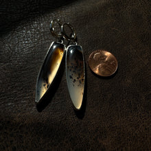 Load image into Gallery viewer, Huggie Hoops - Montana Agate
