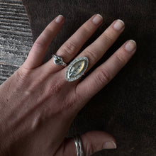 Load image into Gallery viewer, Stamped Ring - Dendritic Agate
