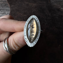 Load image into Gallery viewer, Stamped Ring - Dendritic Agate
