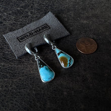 Load image into Gallery viewer, Huggie Hoops - Turquoise
